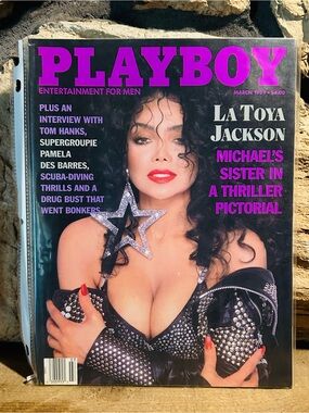 Vintage 1989 Playboy La Toya Jackson Cover Issue - VGC